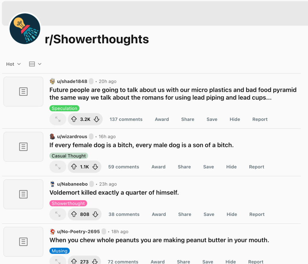 hot section of a top subreddit hot section of a top subreddit