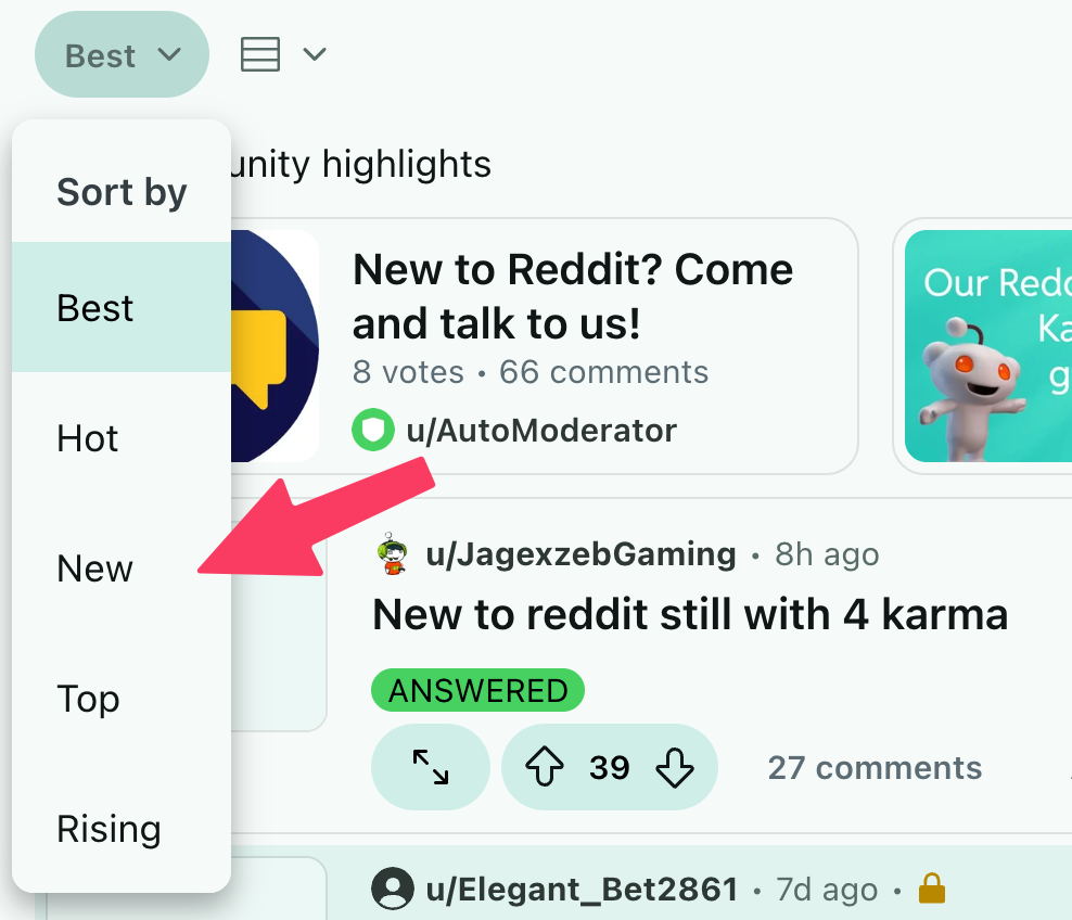 sort new posts sort new posts